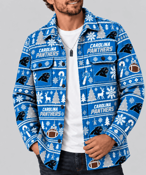 Carolina Panthers NFL Christmas Game Day Spirit Flannel Shirt