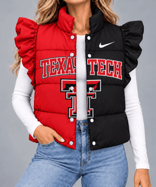 Texas Tech Red Raiders NCAA Split Color Sleeve Quilted Puffer Vest