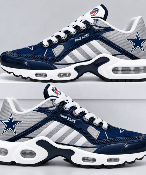 Dallas Cowboys NFL Personalized Diagonal Stripe Air Max Shoes