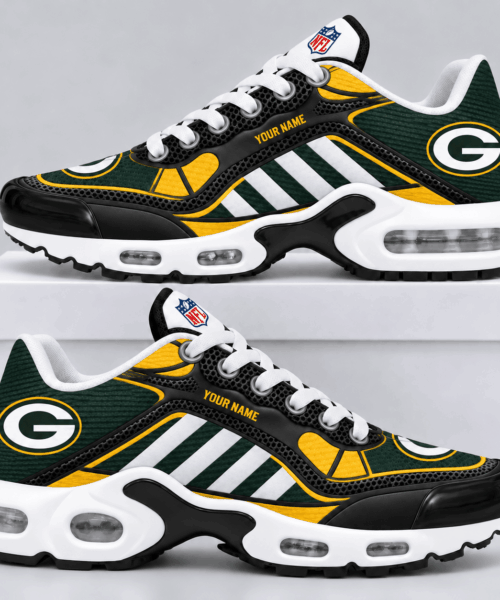 Green Bay Packers NFL Personalized Diagonal Stripe Air Max Shoes