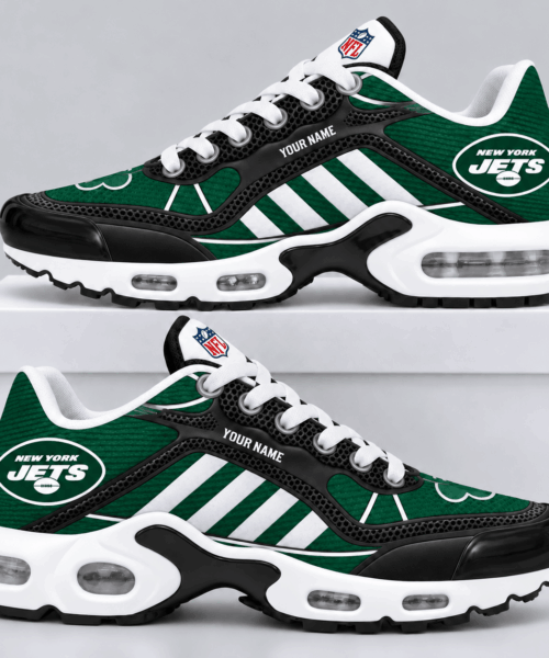 New York Jets NFL Personalized Diagonal Stripe Air Max Shoes