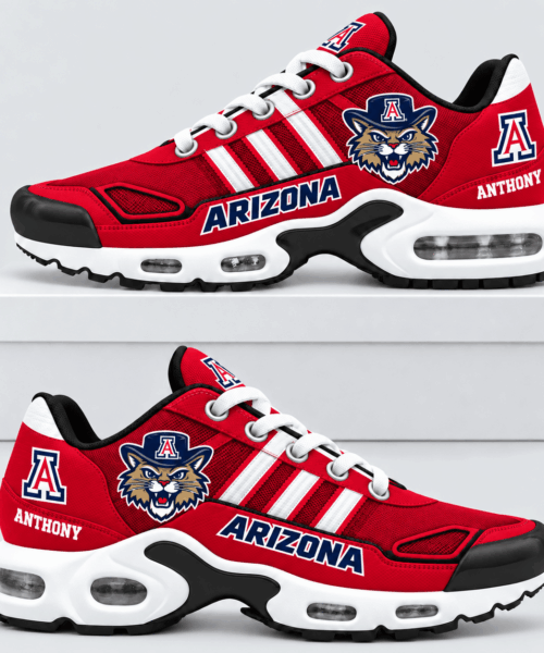 Arizona Wildcats NCAA Personalized Triple Stripe Air Max Shoes