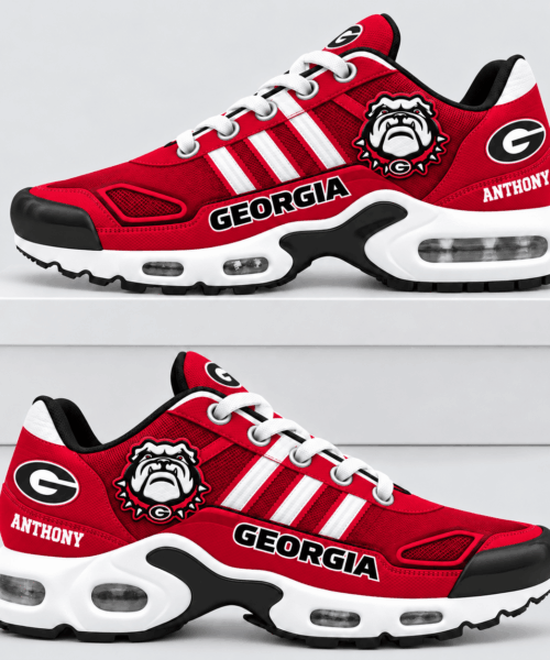 Georgia Bulldogs NCAA Personalized Triple Stripe Air Max Shoes