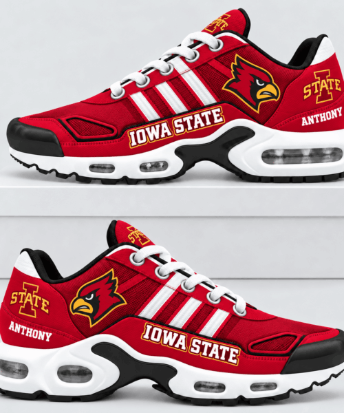 Iowa State Cyclones NCAA Personalized Triple Stripe Air Max Shoes