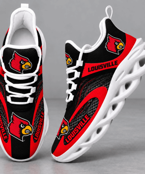 Louisville Cardinals NCAA Dynamic Wave Design Chunky Sneakers