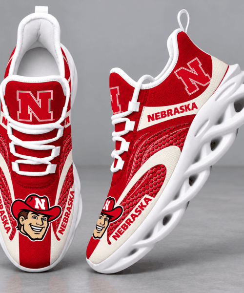 Nebraska Cornhuskers NCAA Dynamic Wave Design Chunky Sneakers