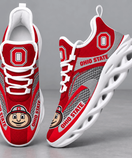 Ohio State Buckeyes NCAA Dynamic Wave Design Chunky Sneakers