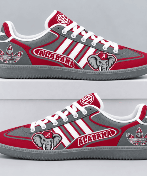Alabama Crimson Tide NCAA Retro Triple Stripe Samba Shoes