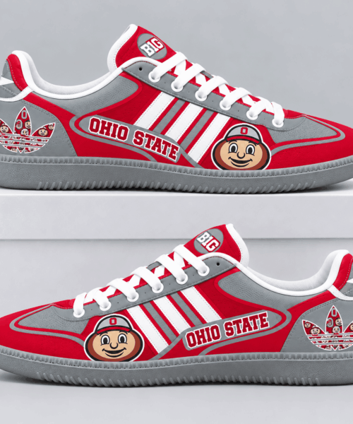 Ohio State Buckeyes NCAA Retro Triple Stripe Samba Shoes