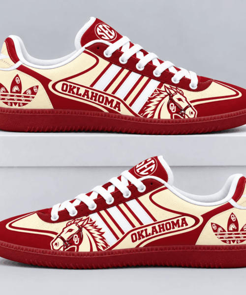 Oklahoma Sooners NCAA Retro Triple Stripe Samba Shoes
