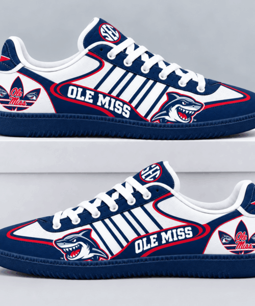 Ole Miss Rebels NCAA Retro Triple Stripe Samba Shoes