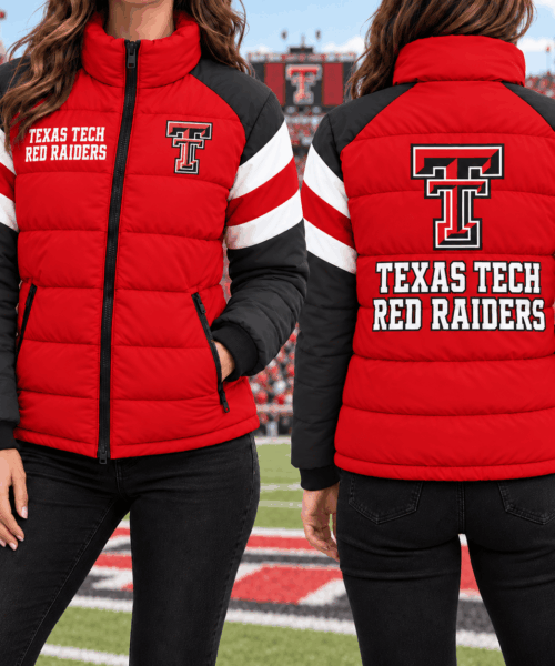 Texas Tech Red Raiders NCAA Chevron Stripe Puffer Down Jacket