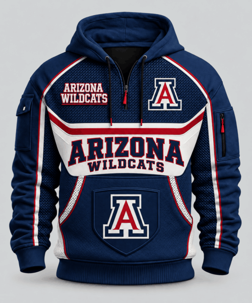 Arizona Wildcats NCAA Team Spirit Hoodie Half Zipper