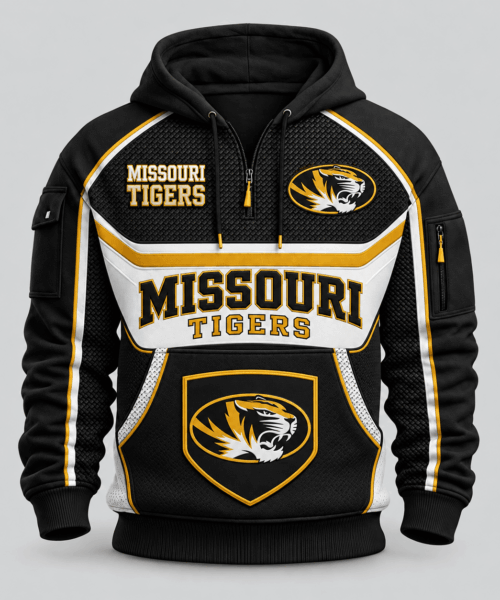 Missouri Tigers NCAA Team Spirit Hoodie Half Zipper