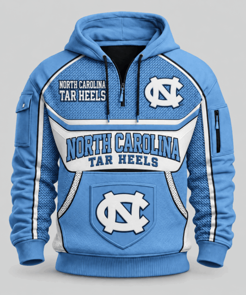 North Carolina Tar Heels NCAA Team Spirit Hoodie Half Zipper