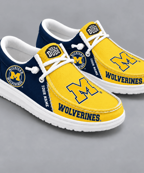Michigan Wolverines NCAA Game Day Lace Up Loafer Shoes