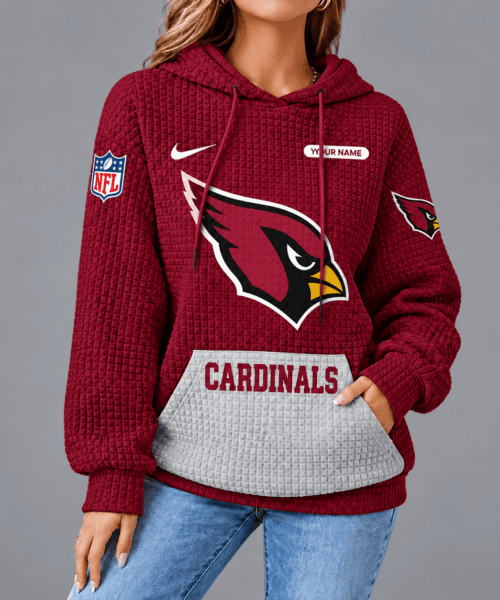 Arizona Cardinals NFL Cozy Two Tone Unisex Waffle Hoodie