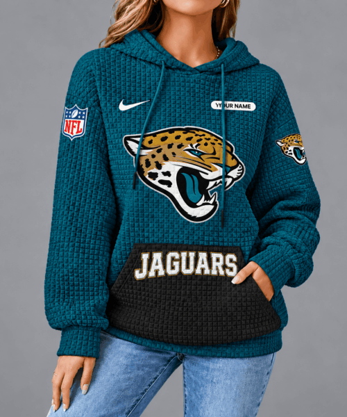 Jacksonville Jaguars NFL Cozy Two Tone Unisex Waffle Hoodie