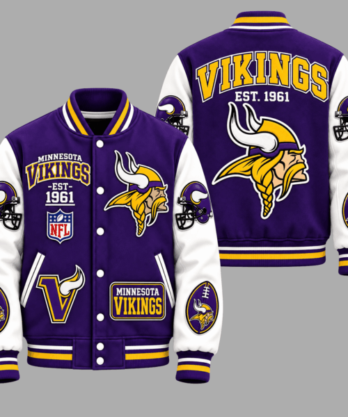 Minnesota Vikings NFL Baseball Jacket