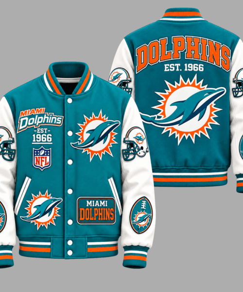 Miami Dolphins NFL Baseball Jacket