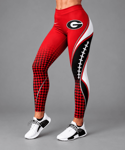 Georgia Bulldogs NCAA Football Lace Leggings