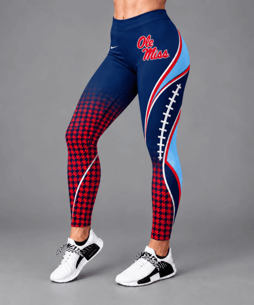 Ole Miss Rebels NCAA Football Lace Leggings