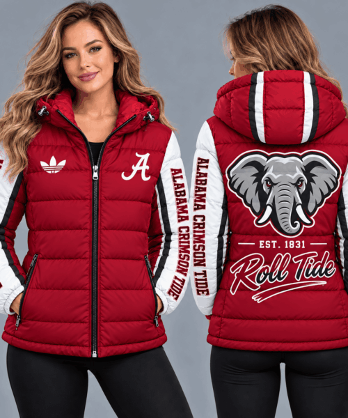 Alabama Crimson Tide NCAA Varsity Style Hooded Down Puffer Jacket