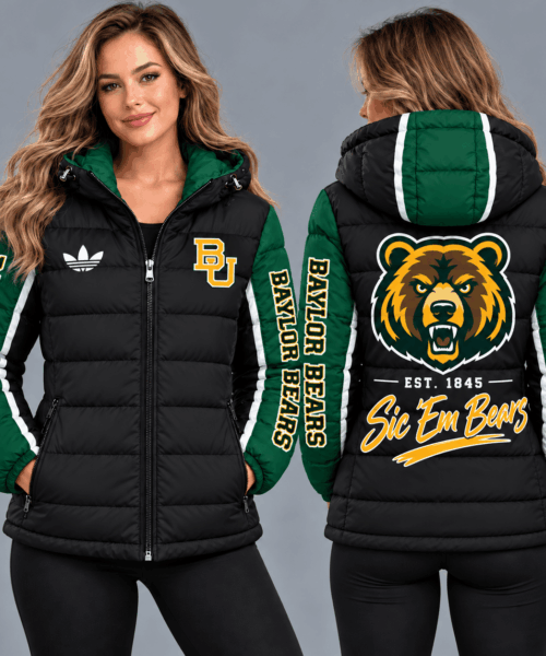 Baylor Bears NCAA Varsity Style Hooded Down Puffer Jacket