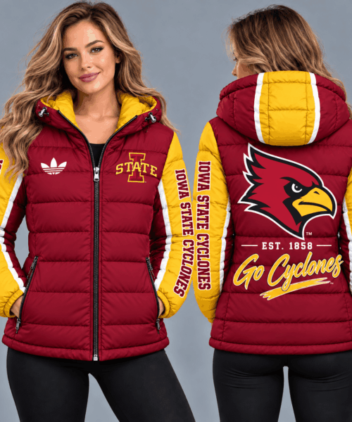 Iowa State Cyclones NCAA Varsity Style Hooded Down Puffer Jacket