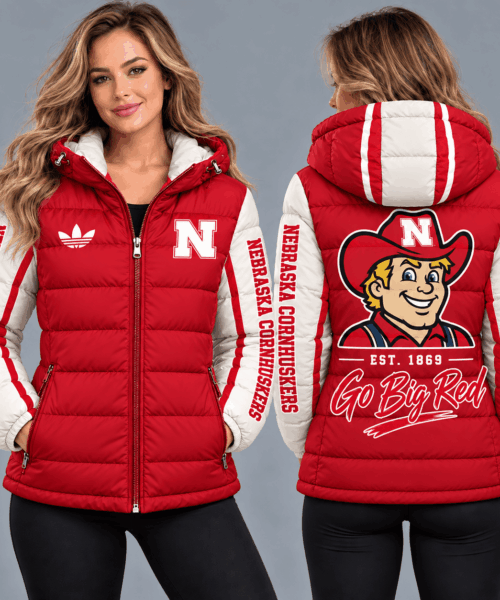 Nebraska Cornhuskers NCAA Varsity Style Hooded Down Puffer Jacket