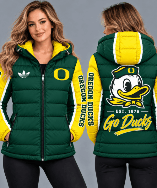 Oregon Ducks NCAA Varsity Style Hooded Down Puffer Jacket