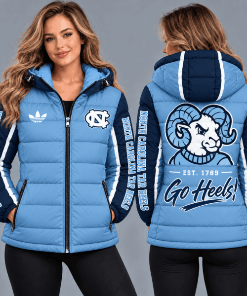 North Carolina Tar Heels NCAA Varsity Style Hooded Down Puffer Jacket