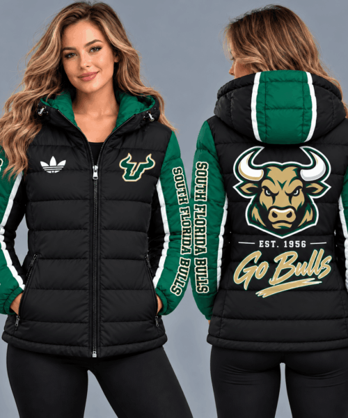 South Florida Bulls NCAA Varsity Style Hooded Down Puffer Jacket