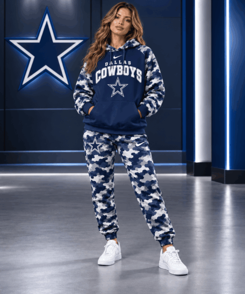 Dallas Cowboys NFL Game Day Team Spirit Camo Tracksuit Set