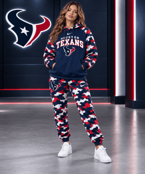 Houston Texans NFL Game Day Team Spirit Camo Tracksuit Set