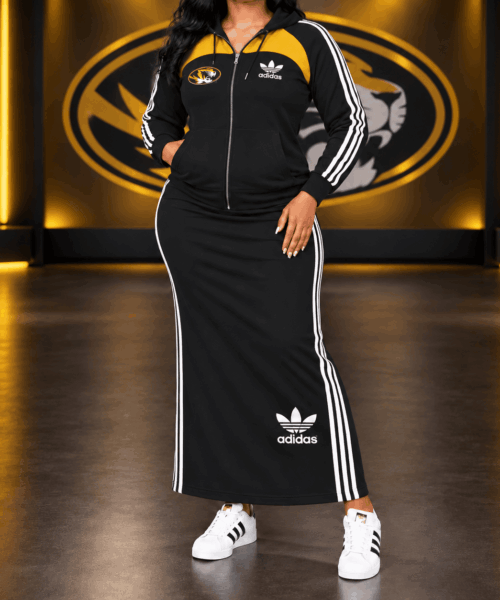 Missouri Tigers NCAA Team Spirit Zip Hoodie & Maxi Skirt Set