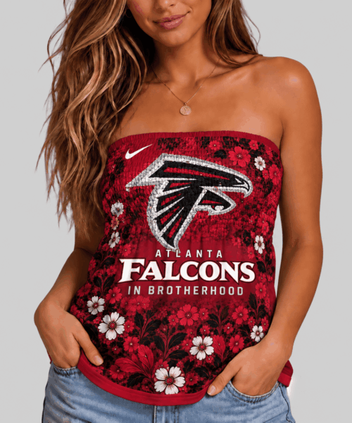 Atlanta Falcons NFL Floral Strapless Mini Dress