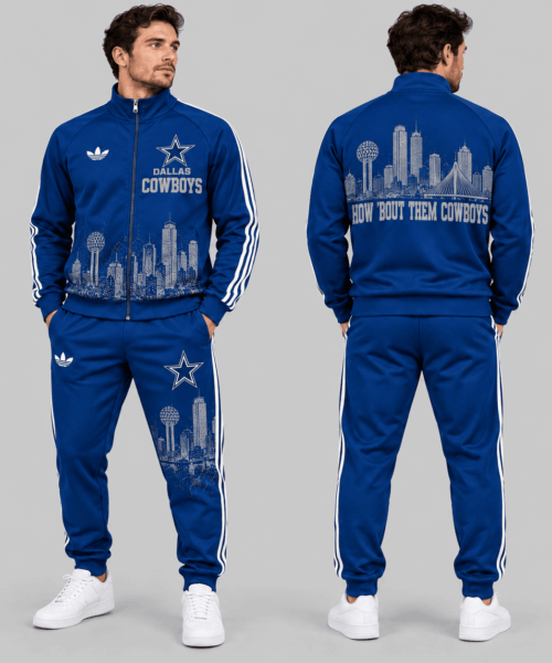 Dallas Cowboys NFL City Skyline Track Jacket Jogger Set