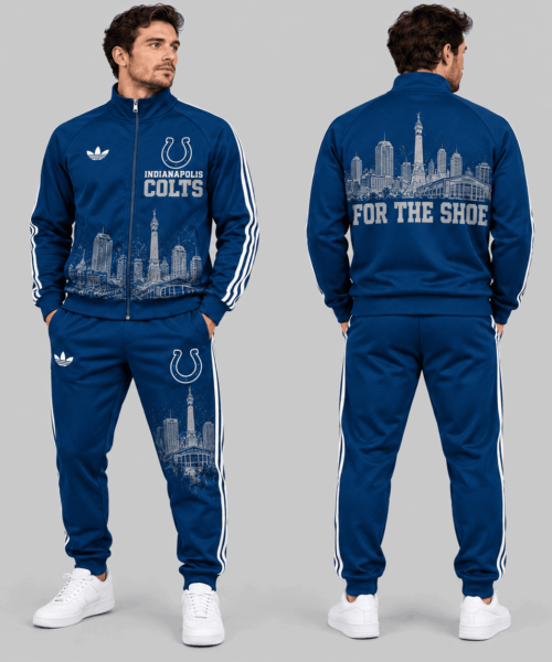 Indianapolis Colts NFL City Skyline Track Jacket Jogger Set