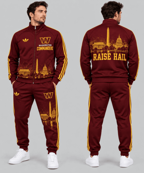 Washington Commanders NFL City Skyline Track Jacket Jogger Set