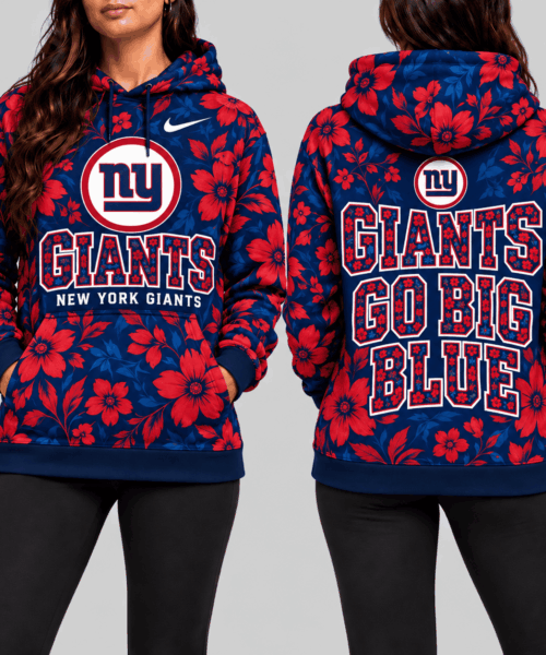 New York Giants NFL Golden Floral Hoodie