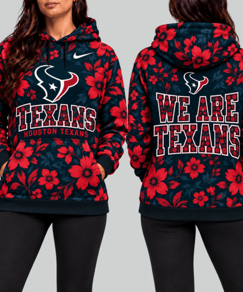 Houston Texans NFL Golden Floral Hoodie