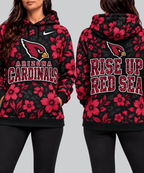 Arizona Cardinals NFL Golden Floral Hoodie