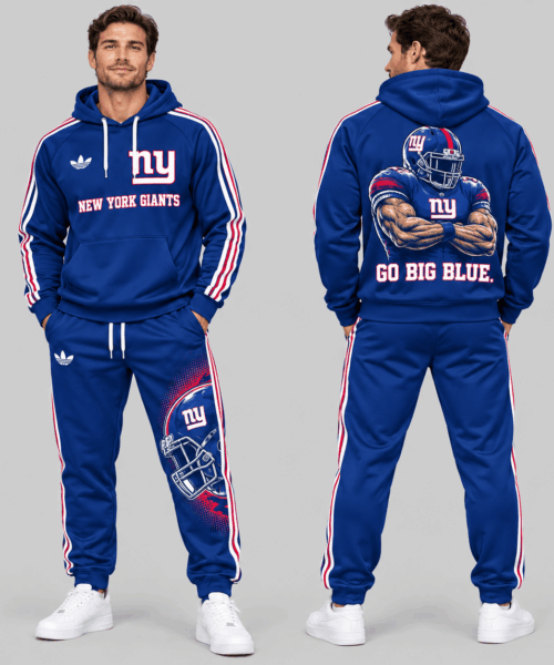 New York Giants NFL Mascot Back Print Tracksuit Set