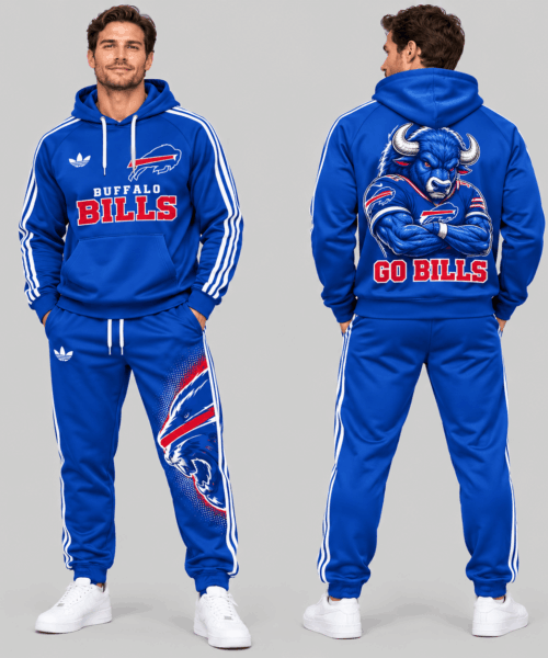 Buffalo Bills NFL Mascot Back Print Tracksuit Set