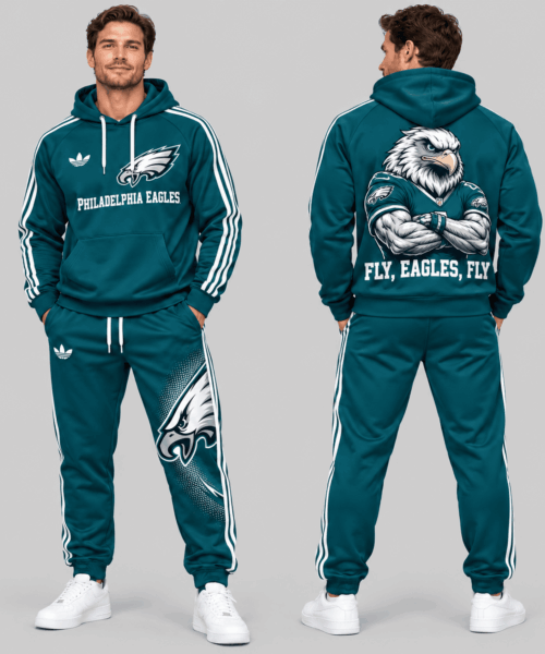 Philadelphia Eagles NFL Mascot Back Print Tracksuit Set
