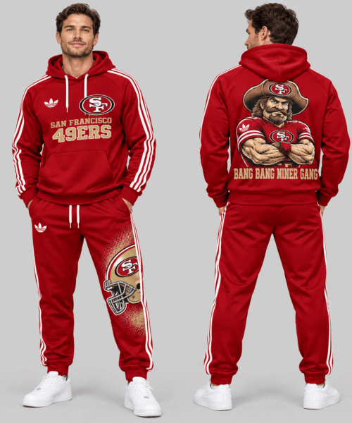 San Francisco 49ers NFL Mascot Back Print Tracksuit Set