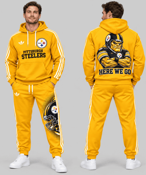 Pittsburgh Steelers NFL Mascot Back Print Tracksuit Set