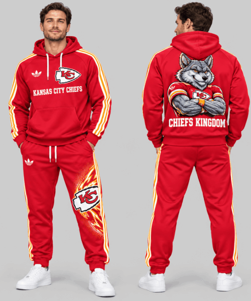 Kansas City Chiefs NFL Mascot Back Print Tracksuit Set