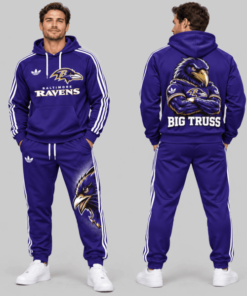 Baltimore Ravens NFL Mascot Back Print Tracksuit Set